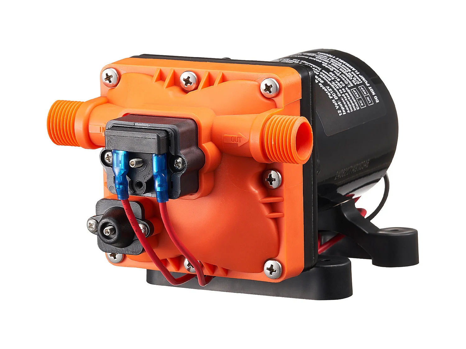 Pompe à Eau à Membrane SucceBuy 12 V, 3 GPM (11,36 L/min), Pompe CC à 4 Chambres, Pressostat Réglable 40-100 PSI, 55 PSI, port MNPT 1.27cm