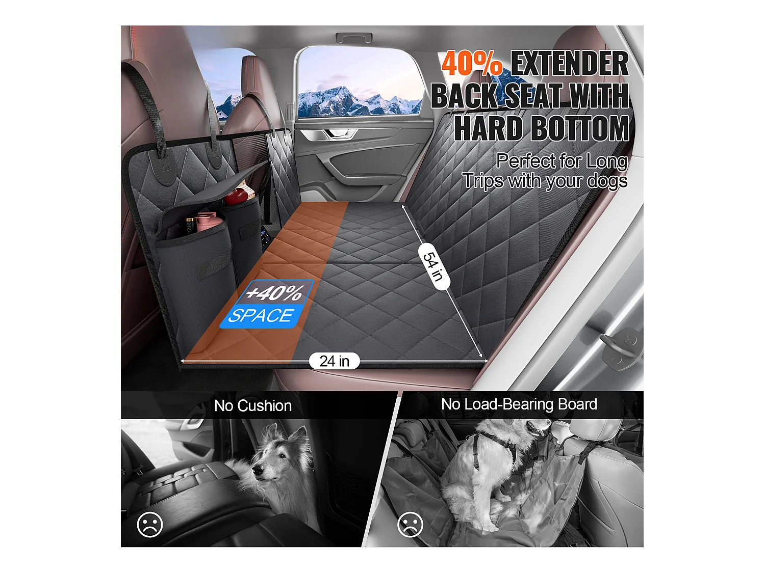 Housse de Siège de Voiture pour Chien SucceBuy, 137 x 61cm, Imperméable, pour Siège Arrière