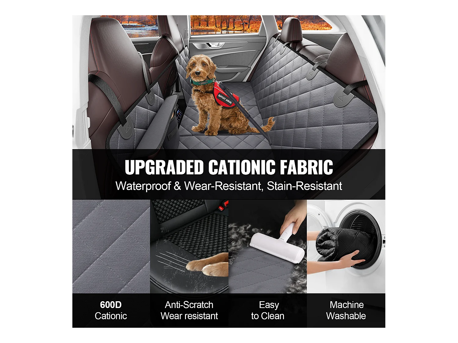 Housse de Siège de Voiture pour Chien SucceBuy, 137 x 61cm, Imperméable, pour Siège Arrière