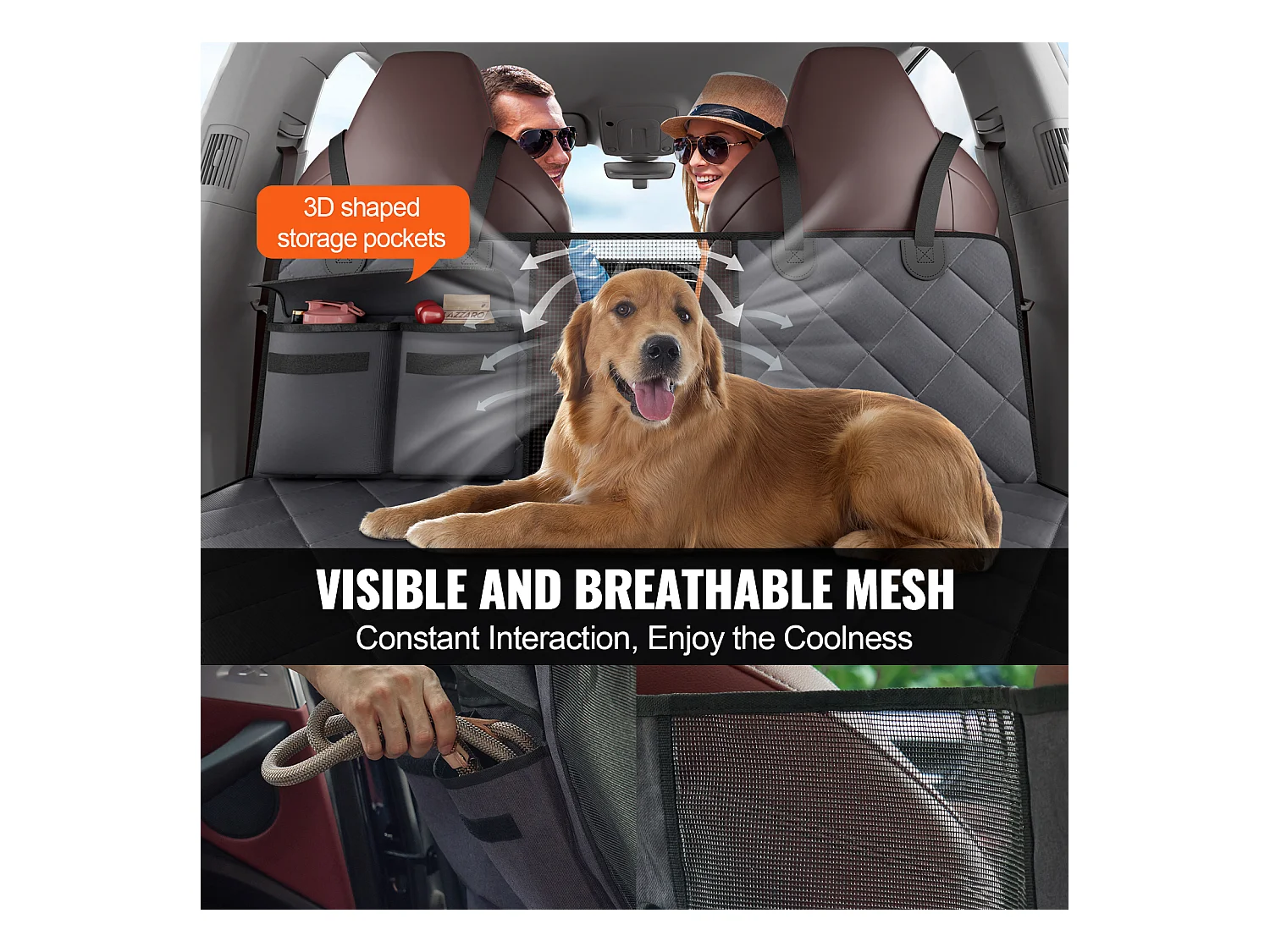 Housse de Siège de Voiture pour Chien SucceBuy, 137 x 61cm, Imperméable, pour Siège Arrière