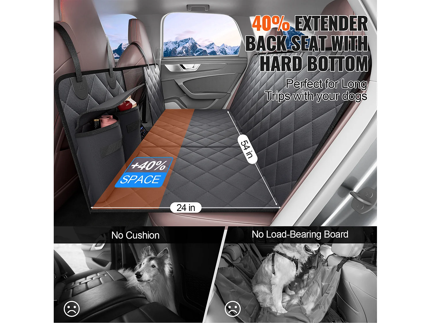 Housse de Siège de Voiture pour Chien SucceBuy, 137 x 61cm, Imperméable, pour Siège Arrière