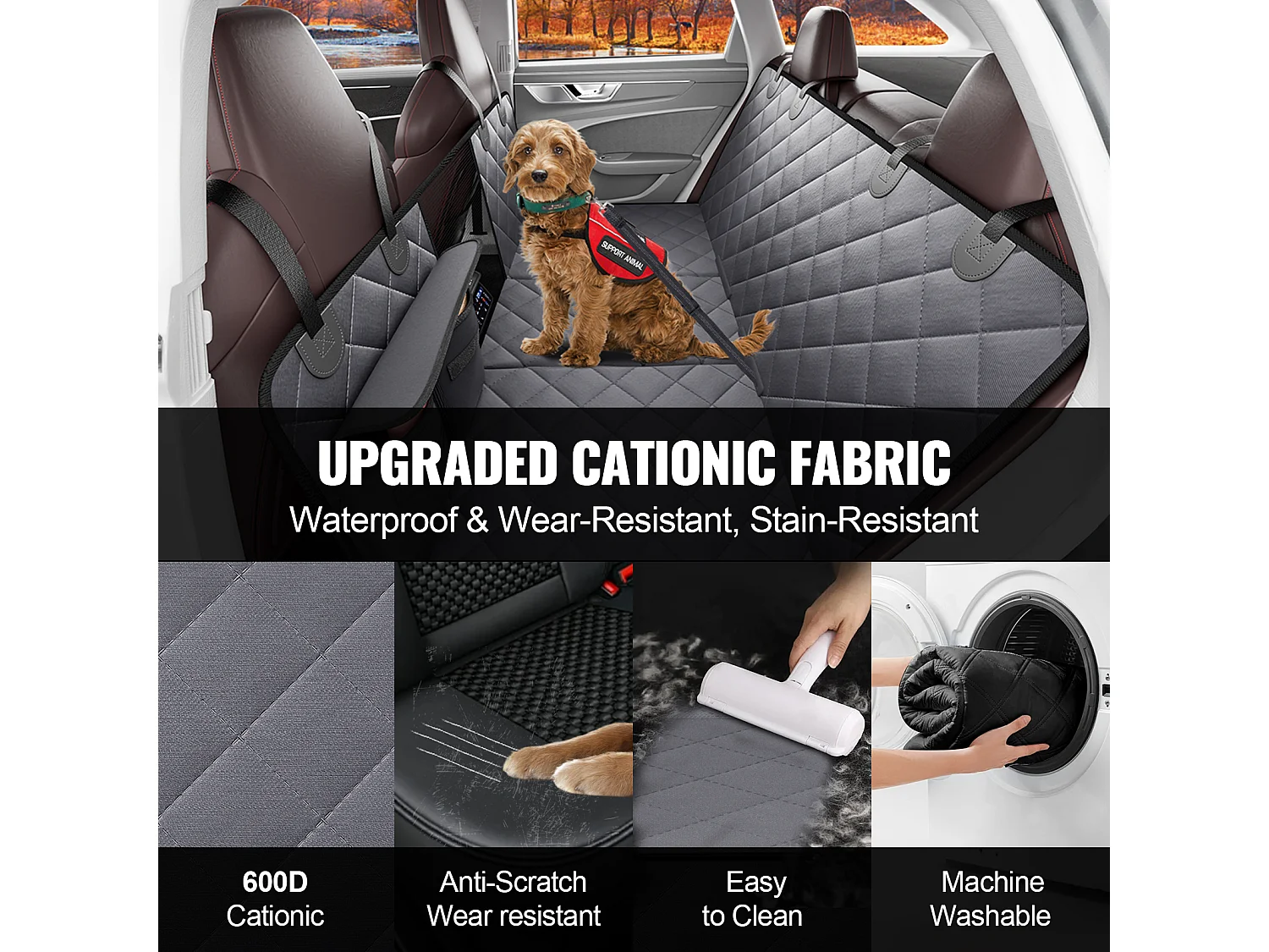 Housse de Siège de Voiture pour Chien SucceBuy, 137 x 61cm, Imperméable, pour Siège Arrière