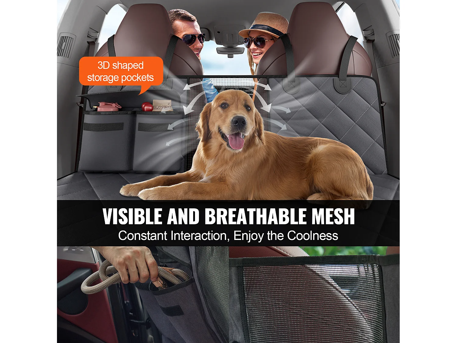 Housse de Siège de Voiture pour Chien SucceBuy, 137 x 61cm, Imperméable, pour Siège Arrière