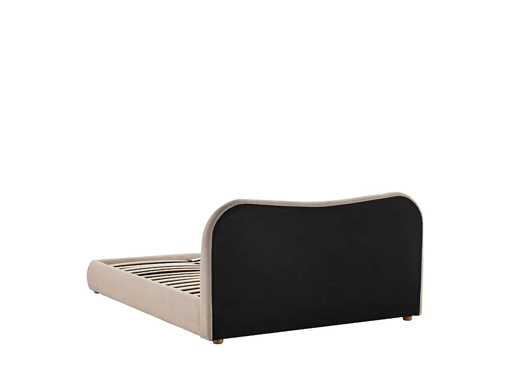 Napo - Lit coffre en tissu 140x190cm - Beige
