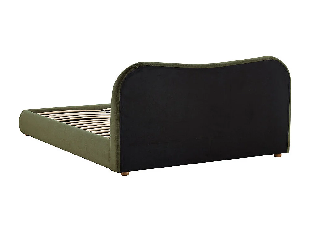 Napo - Lit coffre en tissu 160x200cm - Vert kaki