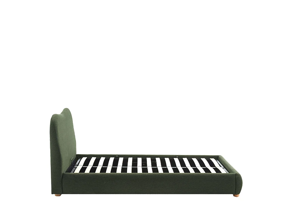 Napo - Lit coffre en tissu 160x200cm - Vert