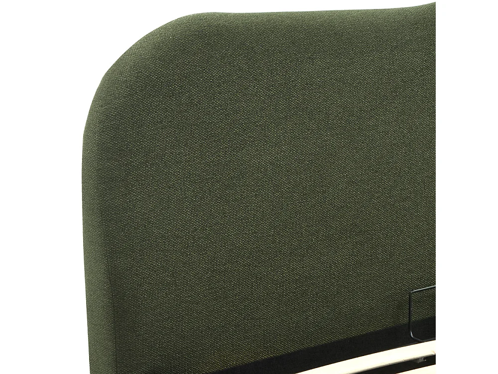 Napo - Lit coffre en tissu 160x200cm - Vert
