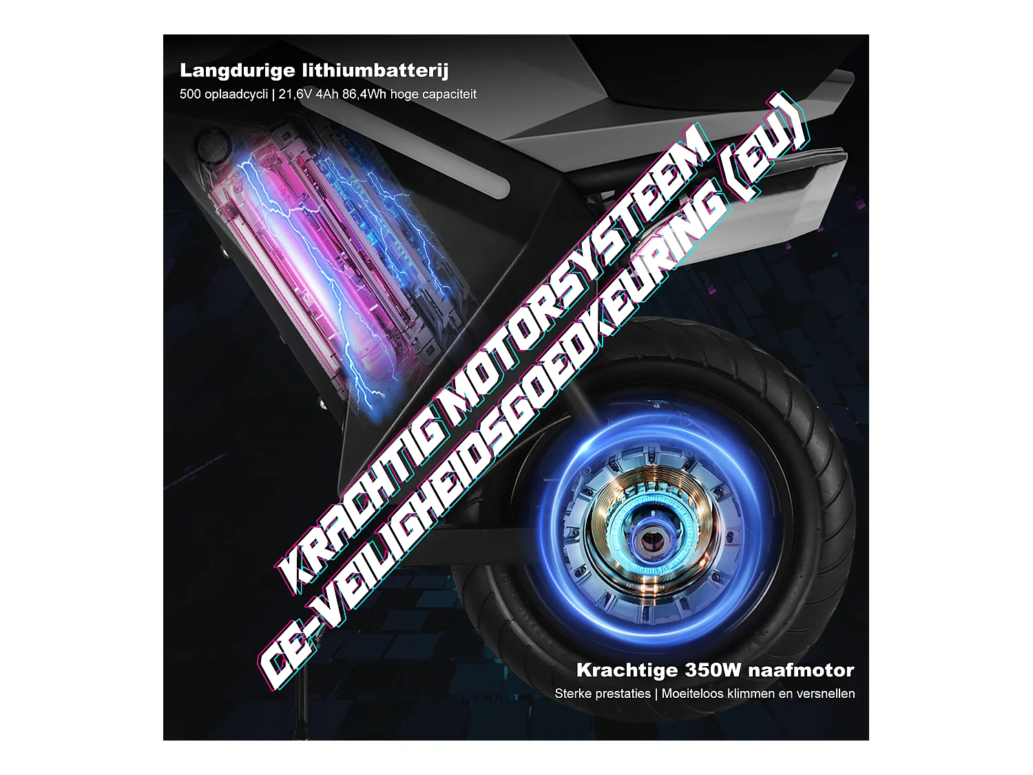 Motor eléctrico para niños, 16 km/h, 250 W, 12,5", 3 velocidades, LED