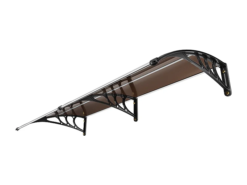 Eingangstür Vordach SucceBuy Tür- Und Fenster Vordach Aus Polycarbonat 203,2 x 101,6 cm, UV-Schutz Vordach Gegen Regen