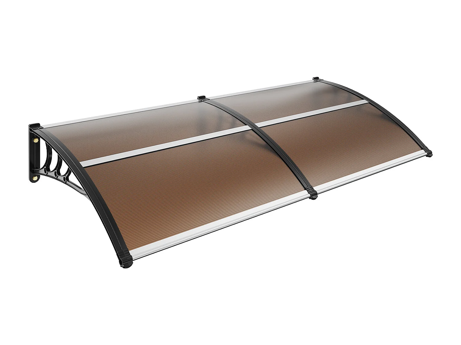 Pensilina Per Porta D'ingresso SucceBuy Pensilina Per Porta E Finestra In Policarbonato 203,2 x 101,6 cm, Pensilina Di Protezione UV Contro La Pioggia