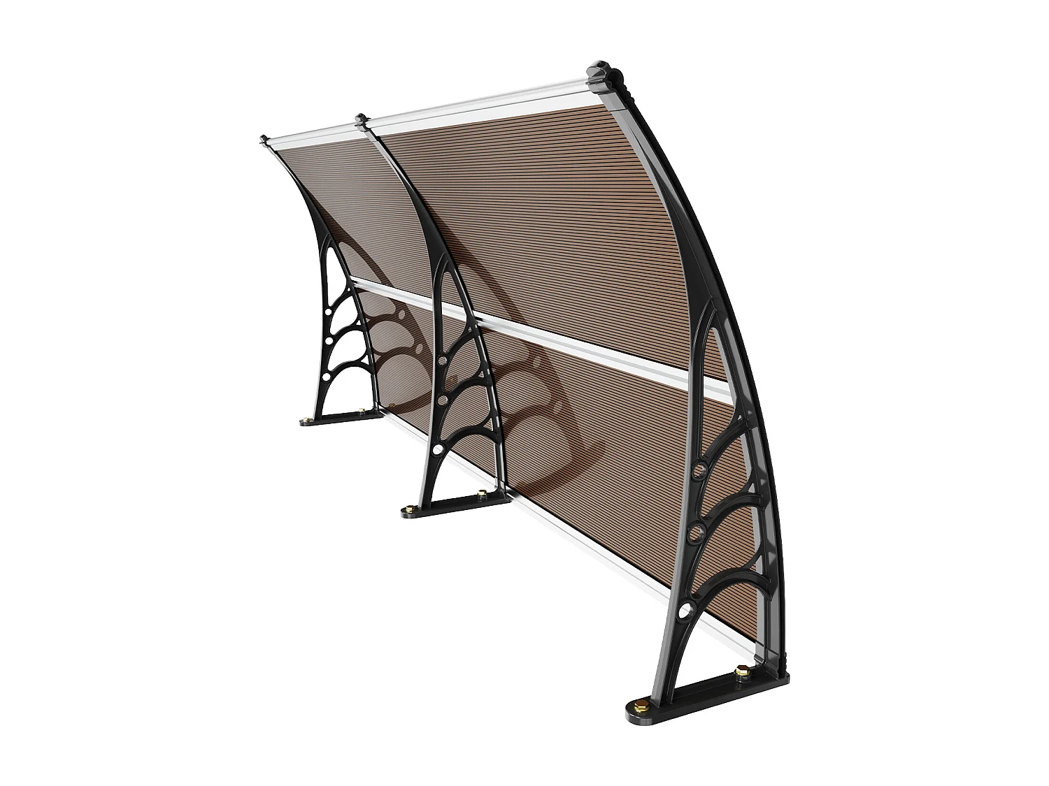 Pensilina Per Porta D'ingresso SucceBuy Pensilina Per Porta E Finestra In Policarbonato 203,2 x 101,6 cm, Pensilina Di Protezione UV Contro La Pioggia