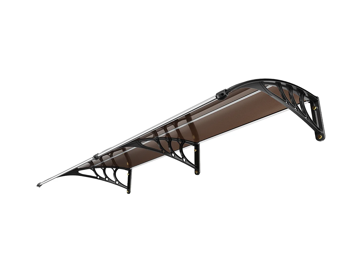 Voordeur Luifel SucceBuy Luifel Voor Deur En Raam Van Polycarbonaat 203,2 x 101,6 cm, UV-Beschermingsluifel Tegen Regen