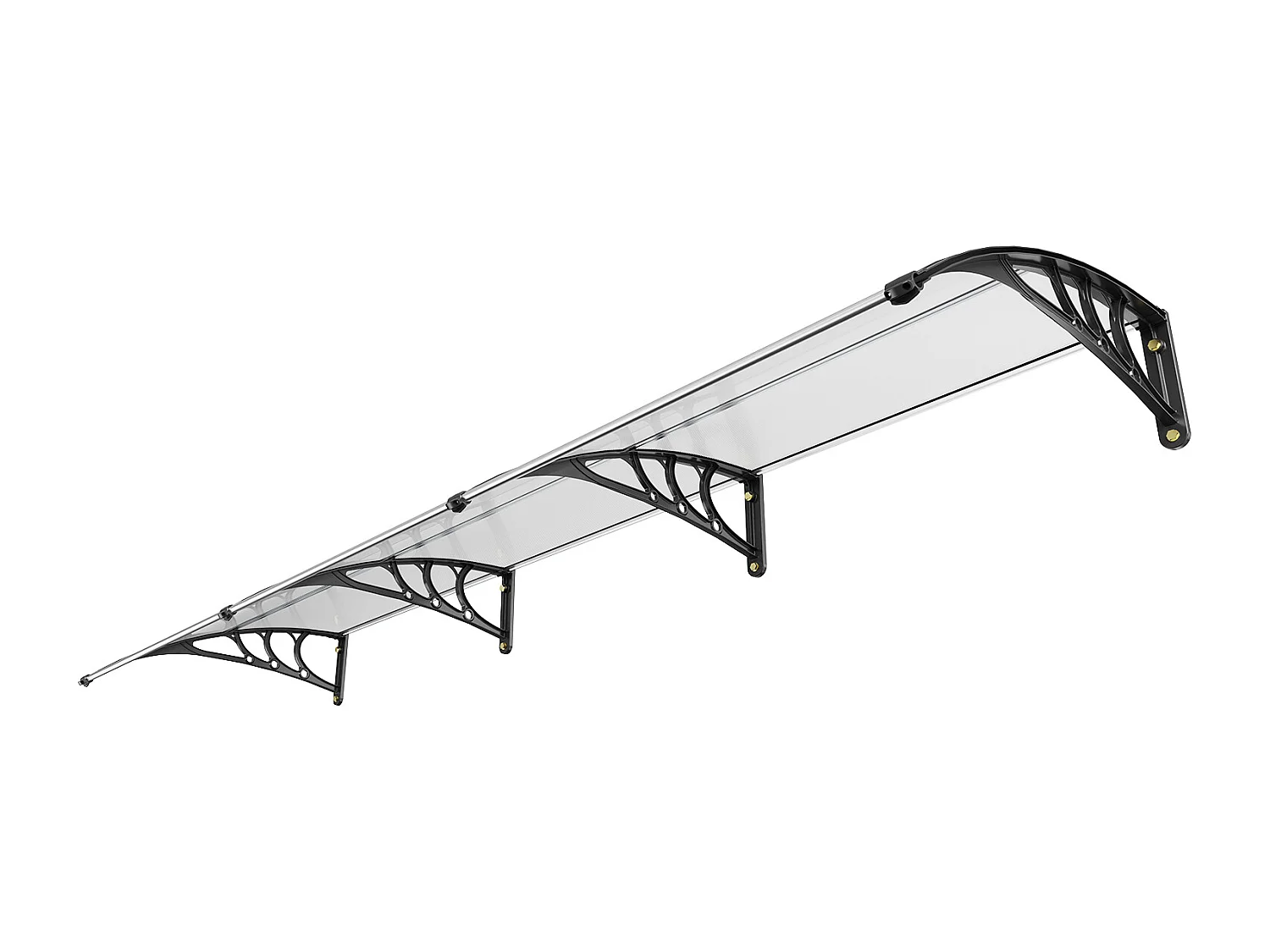 Pensilina Per Porta D'ingresso SucceBuy Pensilina Per Porta E Finestra, Protezione Contro Pioggia E UV, Lastra PC Trasparente 96,5 x 294,5 cm