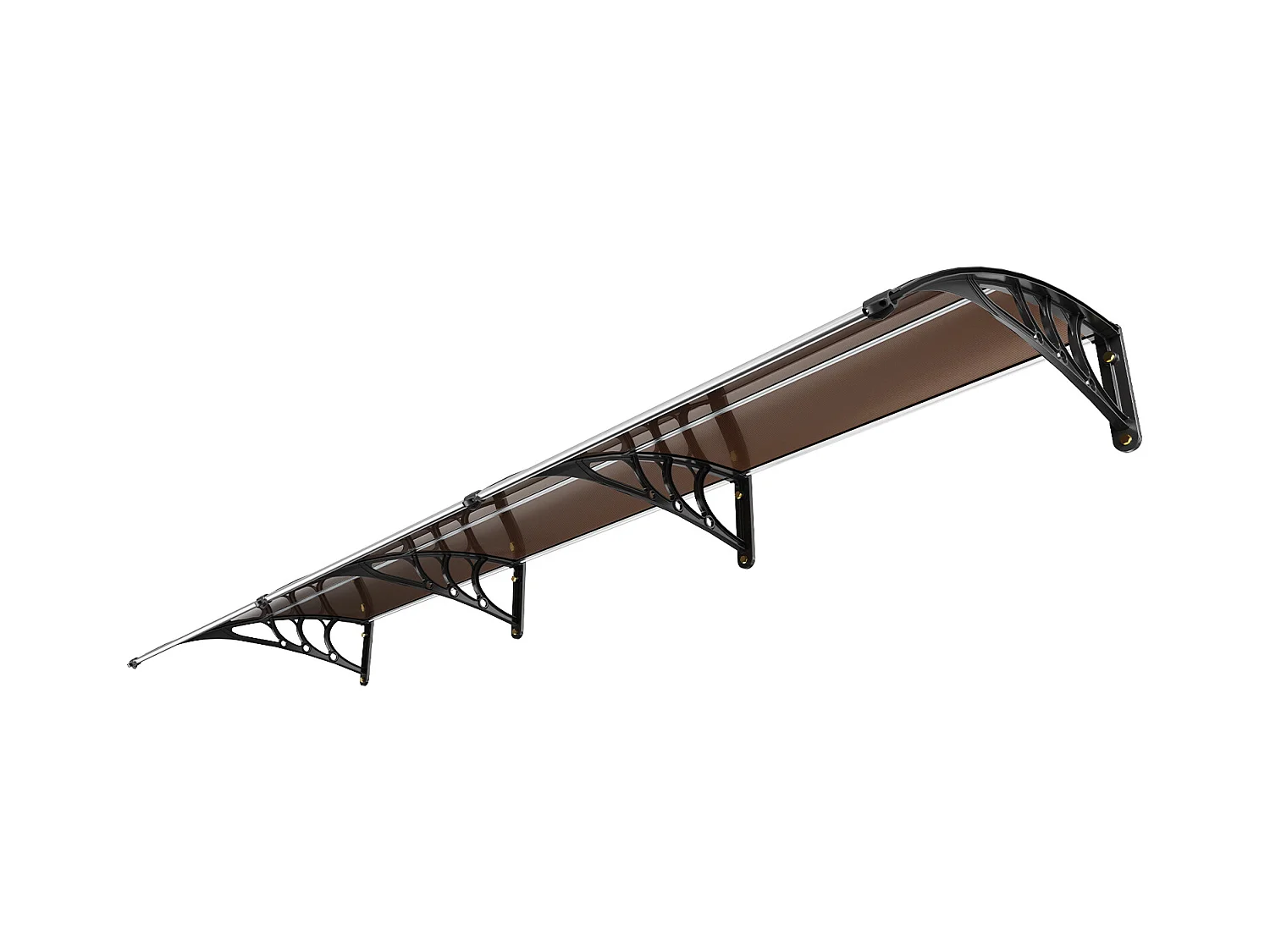 Auvent de Porte d'Entrée SucceBuy Auvent de Porte et Fenêtre 96.52cm avec Protection Contre les UV et la Pluie