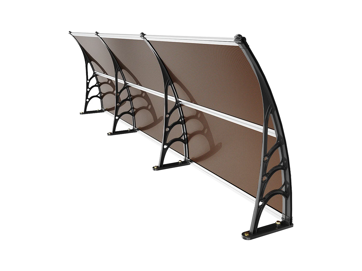 Auvent de Porte d'Entrée SucceBuy Auvent de Porte et Fenêtre 96.52cm avec Protection Contre les UV et la Pluie