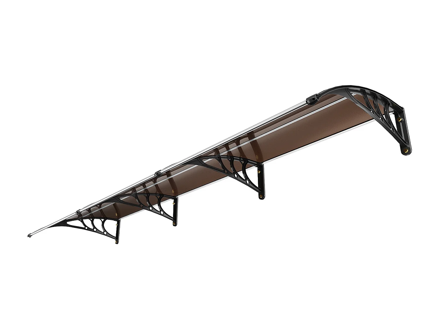 Auvent de Porte d'Entrée SucceBuy Auvent de Porte et Fenêtre 96.52cm avec Protection Contre les UV et la Pluie