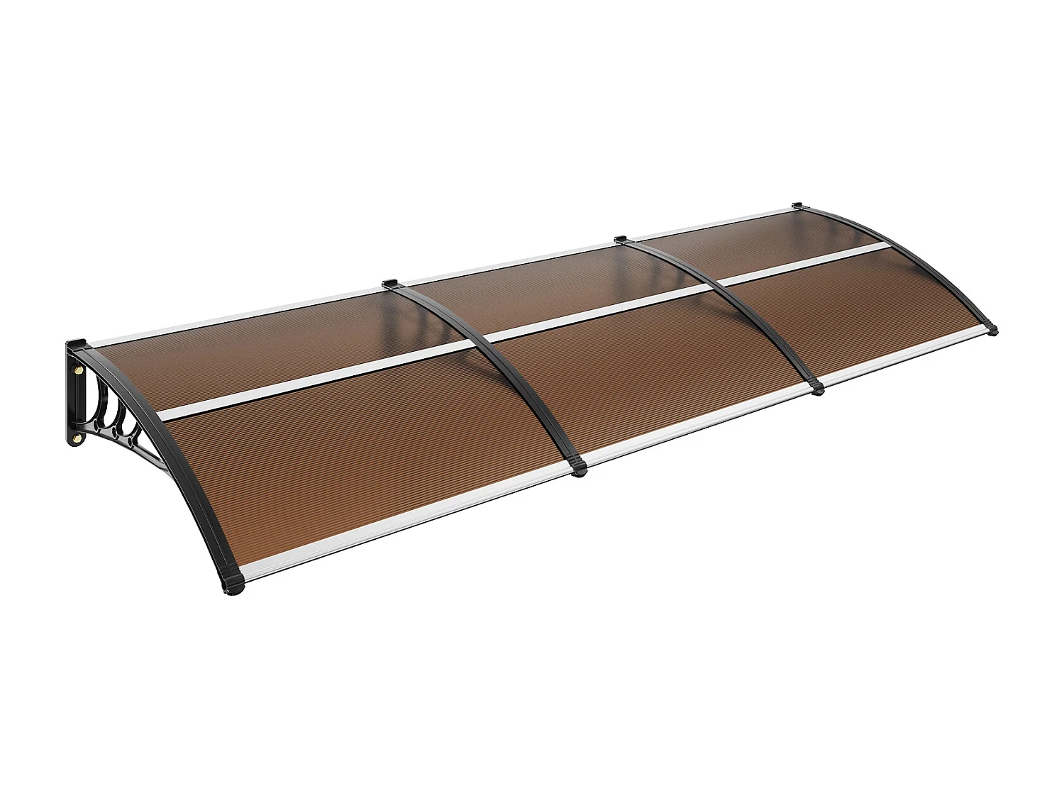 Auvent de Porte d'Entrée SucceBuy Auvent de Porte et Fenêtre 96.52cm avec Protection Contre les UV et la Pluie