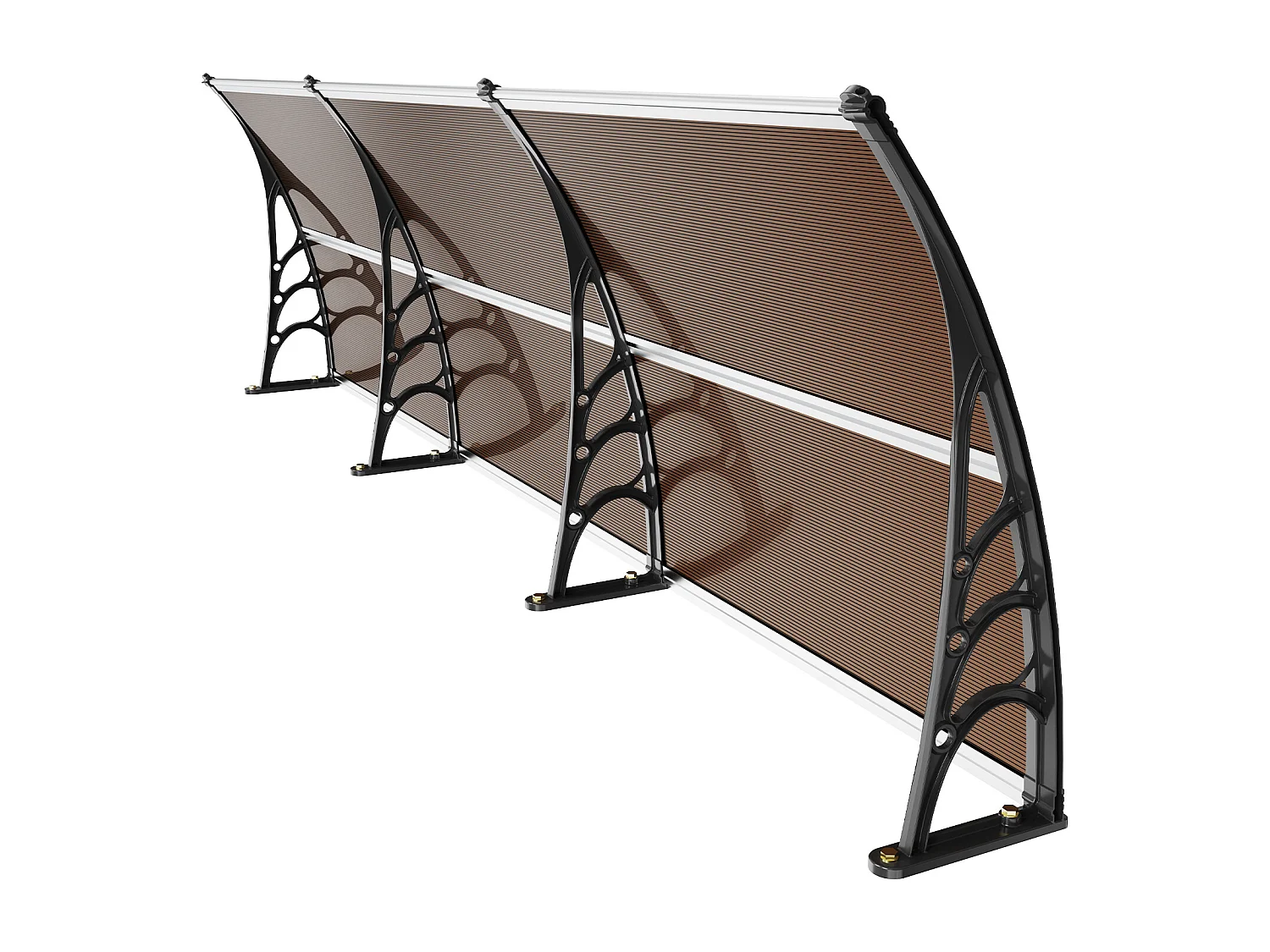 Auvent de Porte d'Entrée SucceBuy Auvent de Porte et Fenêtre 96.52cm avec Protection Contre les UV et la Pluie