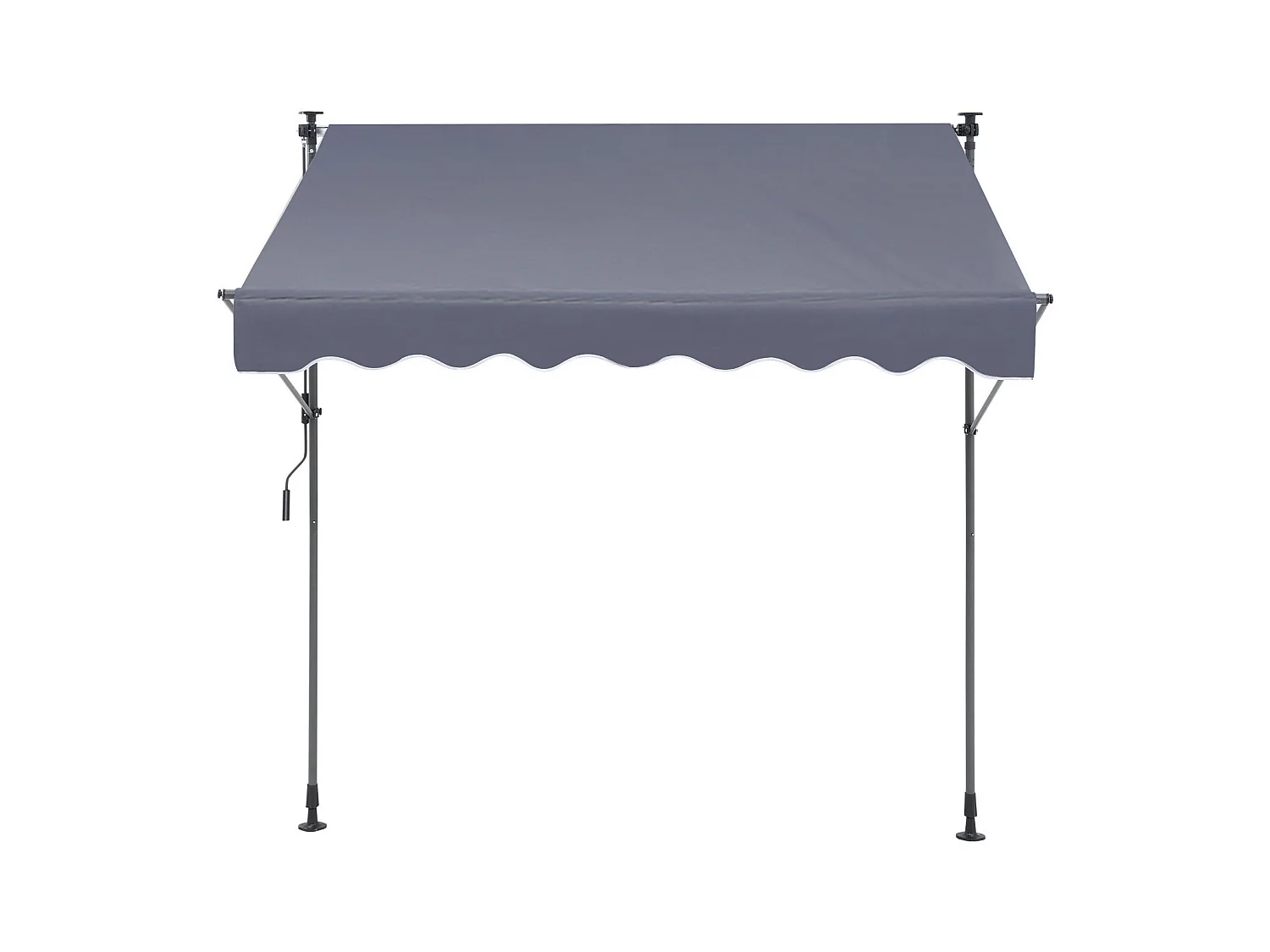 Auvent Rétractable SucceBuy, 299 x 119 cm , Auvent de Terrasse, Abri pare-Soleil, Hauteur 218 - 310 cm