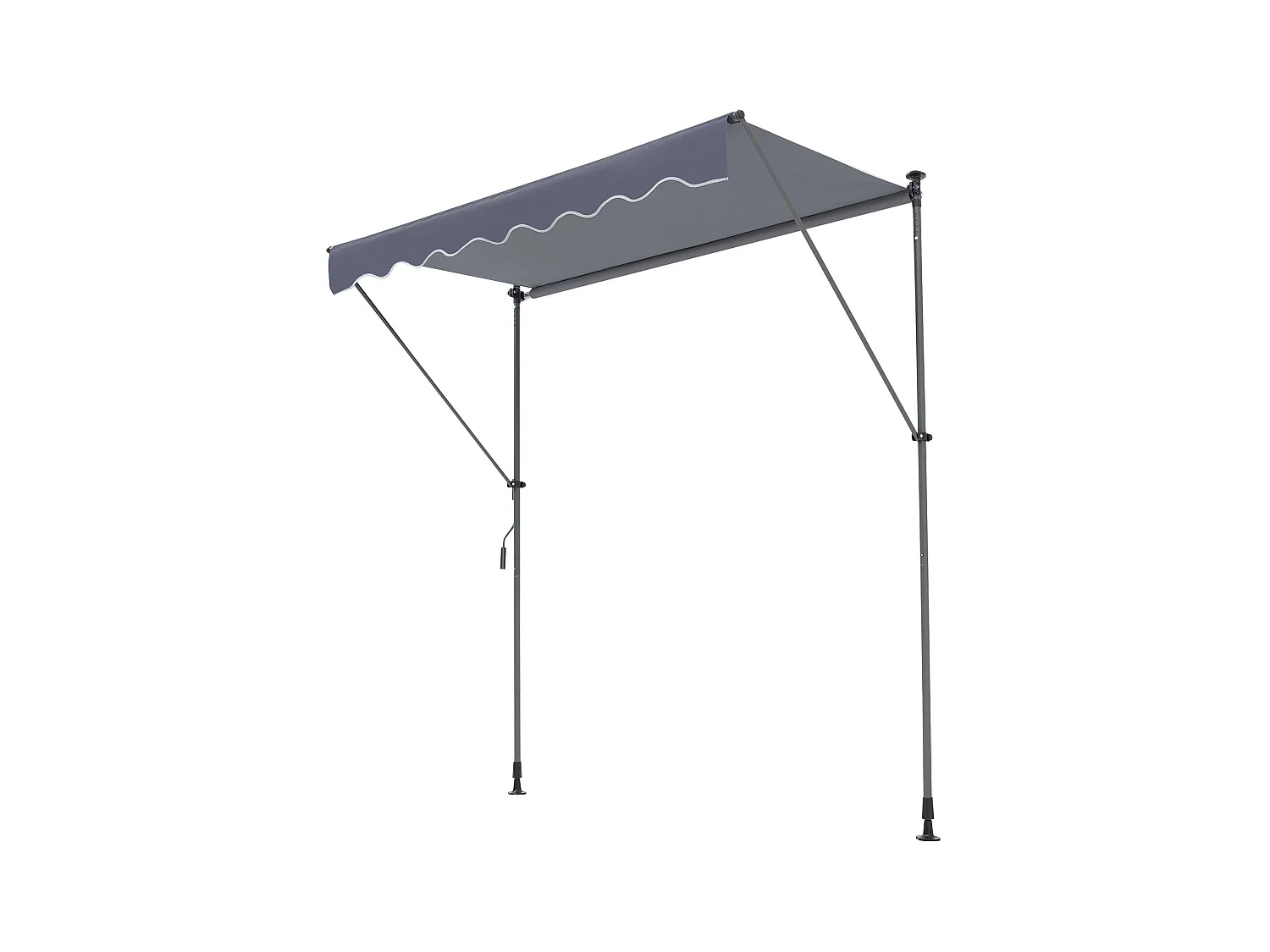 Auvent Rétractable SucceBuy, 299 x 119 cm , Auvent de Terrasse, Abri pare-Soleil, Hauteur 218 - 310 cm