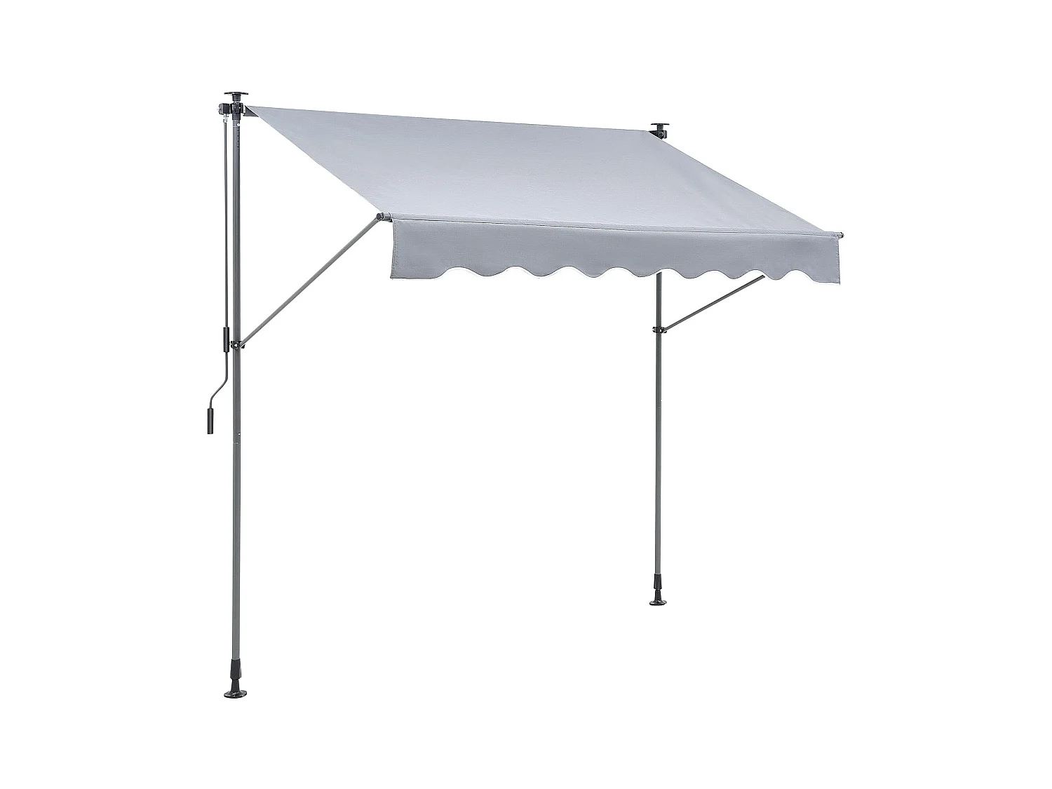 Auvent Rétractable SucceBuy, 299 x 119 cm , Auvent de Terrasse, Abri pare-Soleil, Hauteur 218 - 310 cm