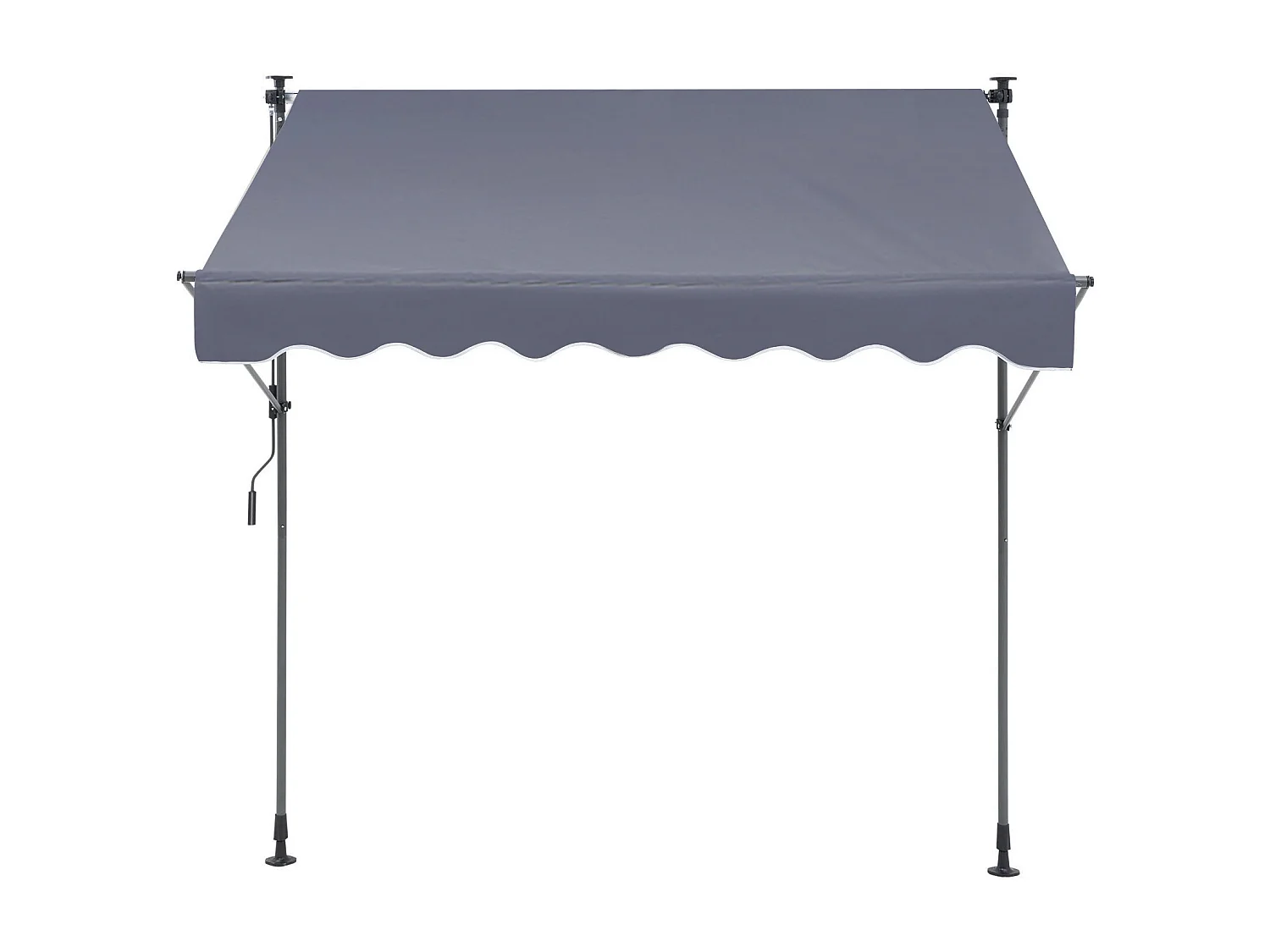 Auvent Rétractable SucceBuy, 299 x 119 cm , Auvent de Terrasse, Abri pare-Soleil, Hauteur 218 - 310 cm