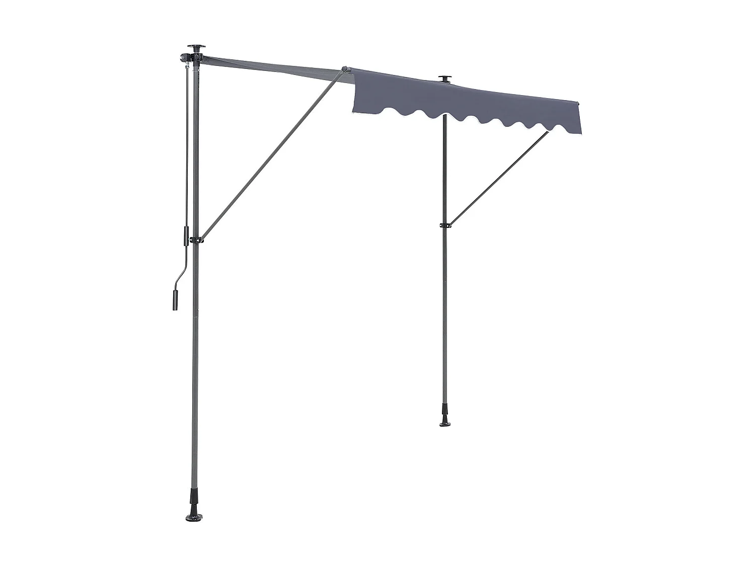 Auvent Rétractable SucceBuy, 299 x 119 cm , Auvent de Terrasse, Abri pare-Soleil, Hauteur 218 - 310 cm