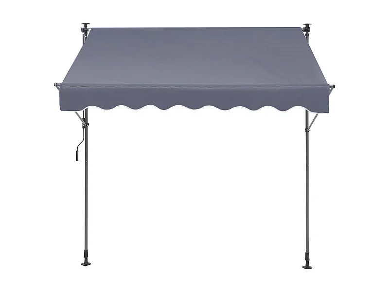 Auvent Rétractable SucceBuy, 299 x 119 cm , Auvent de Terrasse, Abri pare-Soleil, Hauteur 218 - 310 cm