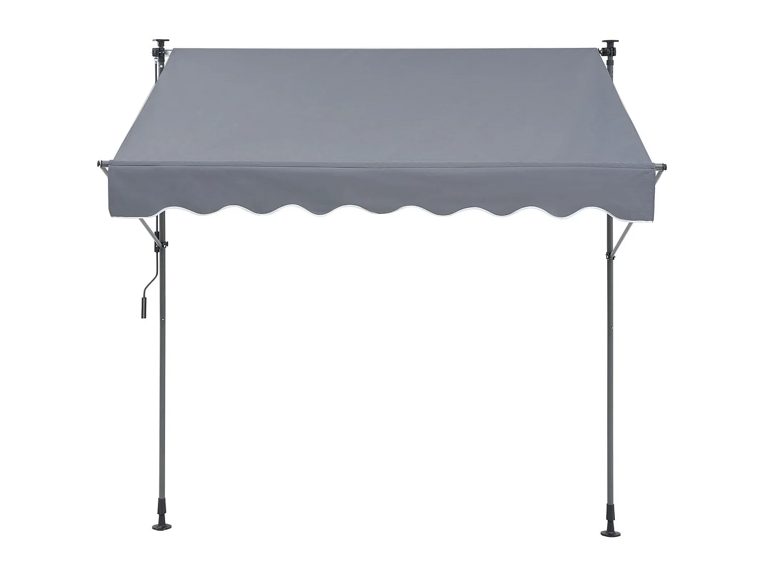 Auvent Rétractable SucceBuy, 198 x 119 cm, Auvent de Terrasse, Abri pare-Soleil, Hauteur 218- 310 cm