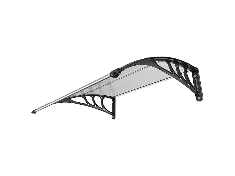 Toldo Para Puerta De Entrada SucceBuy Toldo Para Puerta Y Ventana 96,5 x 101,6 cm En Lámina De PC, Protección Contra UV Y Lluvia, Policarbonato