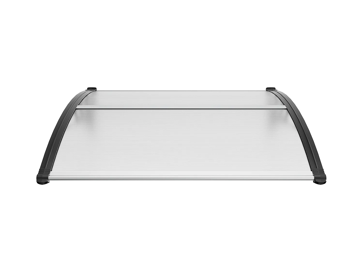 Auvent de Porte d'Entrée SucceBuy Auvent de Porte et Fenêtre 96,5 x 101,6 cm en Feuille de PC, Protection Contre les UV et la Pluie, Polycarbonate