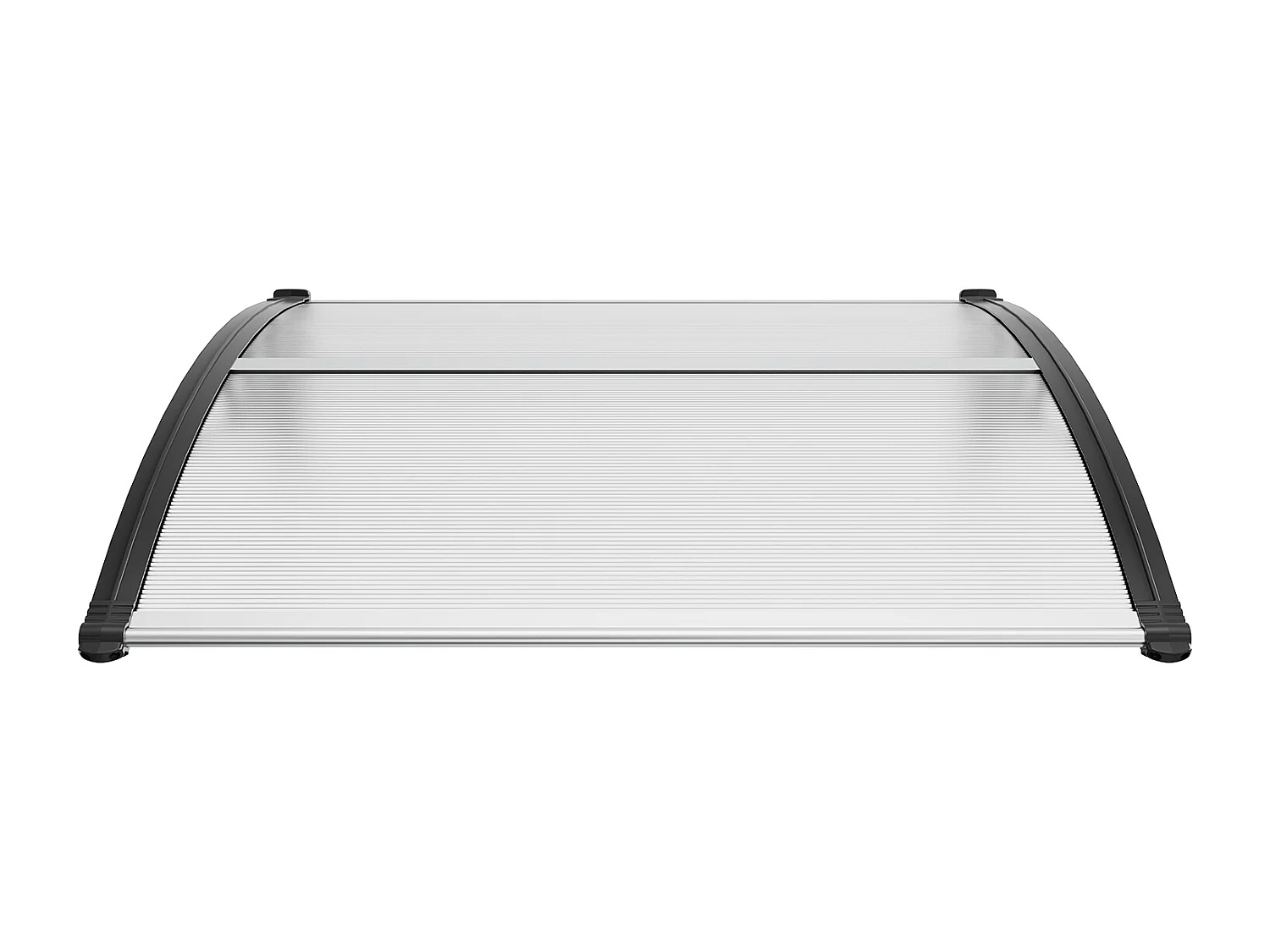 Auvent de Porte d'Entrée SucceBuy Auvent de Porte et Fenêtre 96,5 x 101,6 cm en Feuille de PC, Protection Contre les UV et la Pluie, Polycarbonate