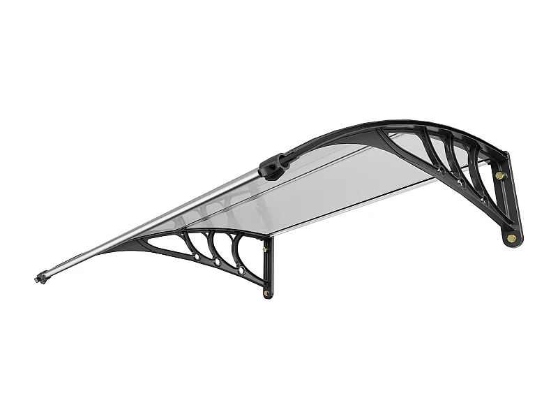 Auvent de Porte d'Entrée SucceBuy Auvent de Porte et Fenêtre 96,5 x 101,6 cm en Feuille de PC, Protection Contre les UV et la Pluie, Polycarbonate