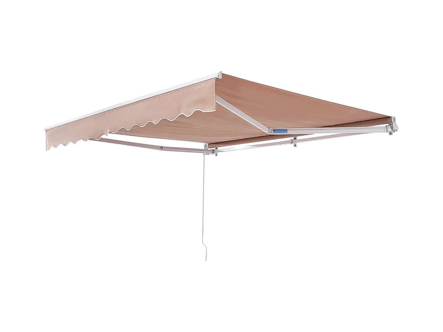 Auvent Rétractable SucceBuy, 396 x244 cm, Auvent de Terrasse, Abri pare-Soleil avec Manivelle