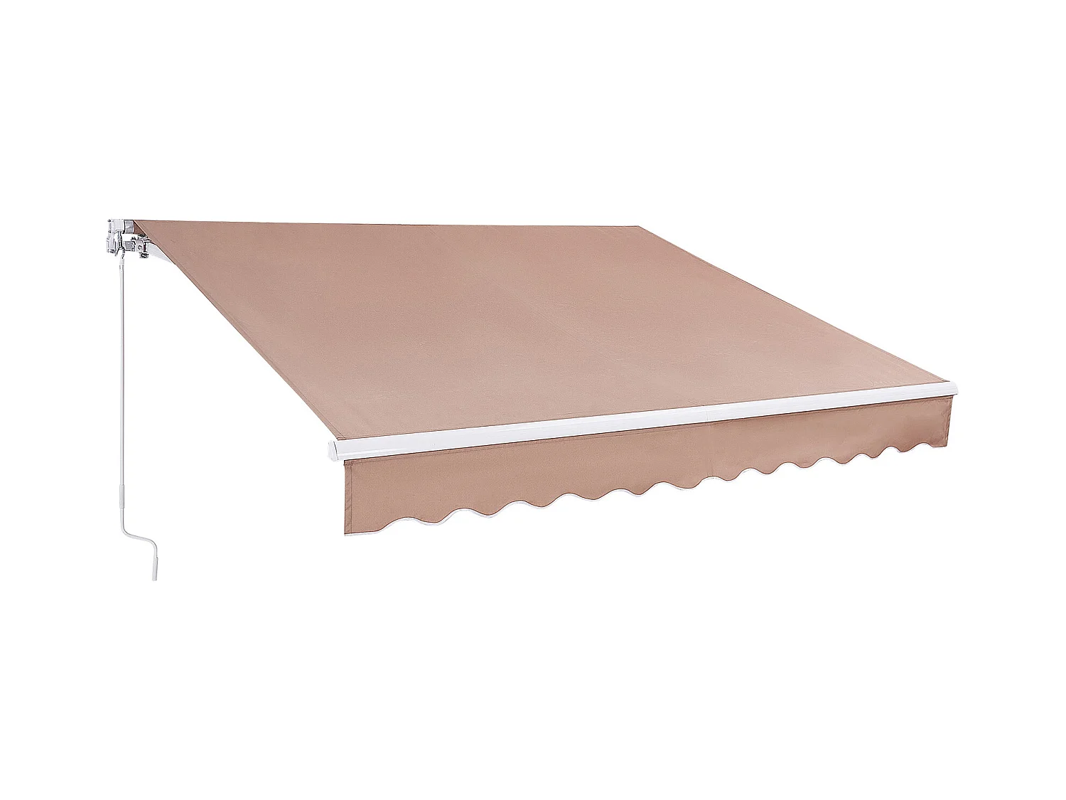 Auvent Rétractable SucceBuy, 396 x244 cm, Auvent de Terrasse, Abri pare-Soleil avec Manivelle