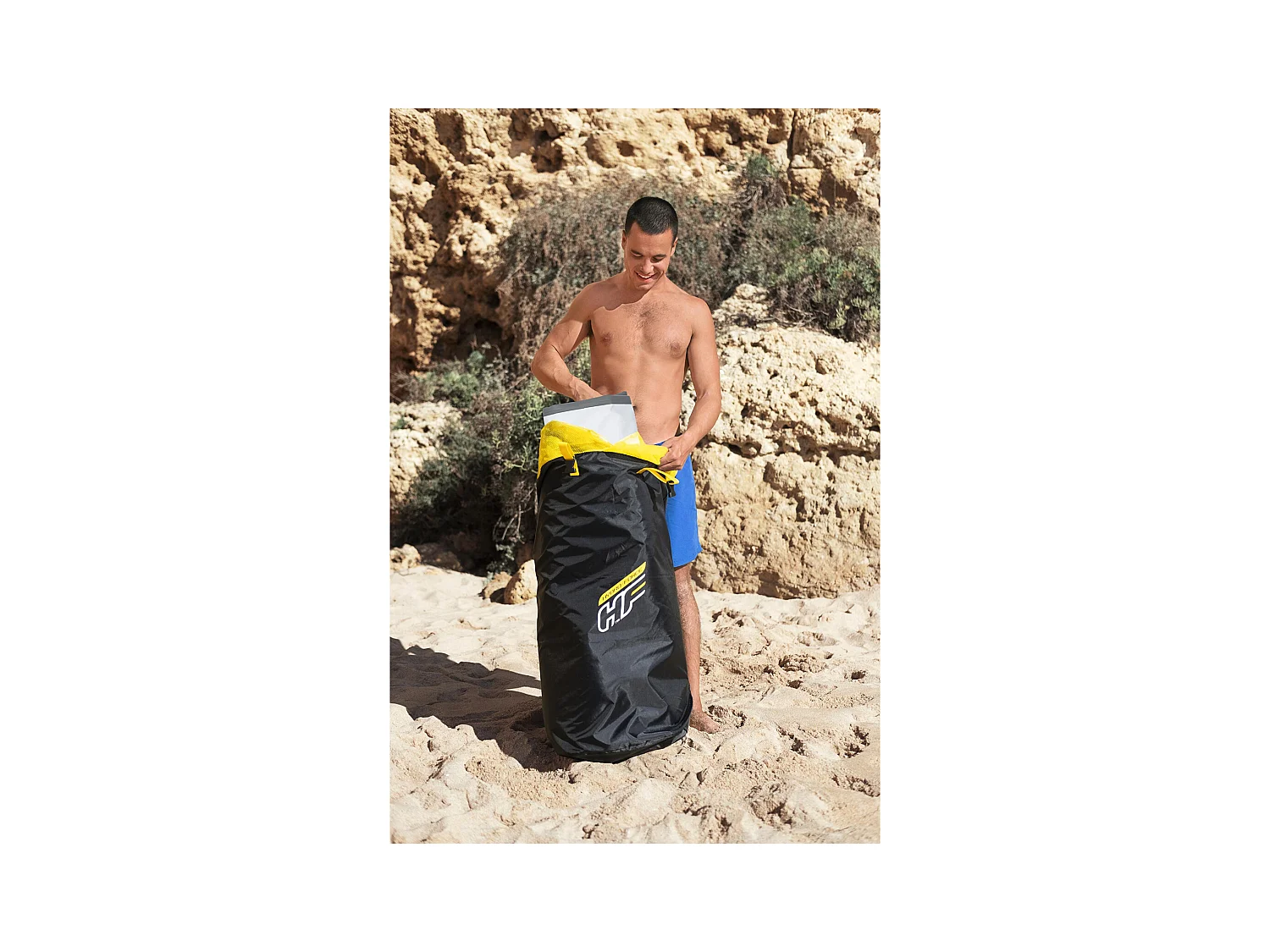 Planche de Stand Up Paddle Gonflable Bestway Hydro-Force White Cap 305x84x12 cm Pagaie Double, Siège, Pompe, Sac de Transport