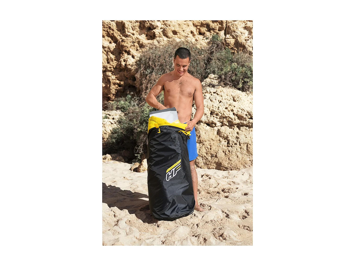Planche de Stand Up Paddle Gonflable Bestway Hydro-Force White Cap 305x84x12 cm Pagaie Double, Siège, Pompe, Sac de Transport