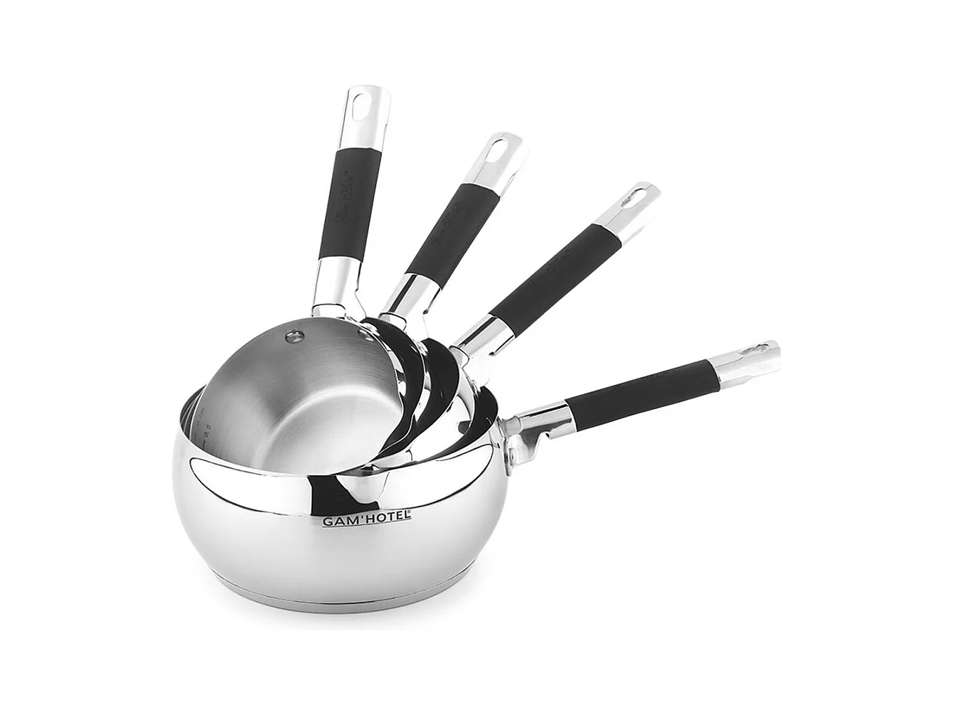 4 Casseroles 14/16/18/20cm - Inox induction