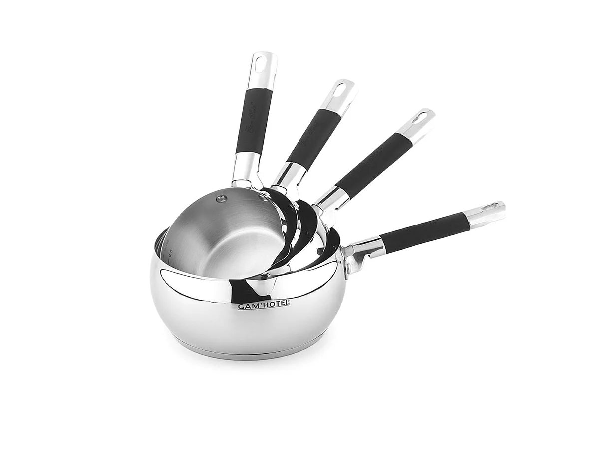4 Casseroles 14/16/18/20cm - Inox induction