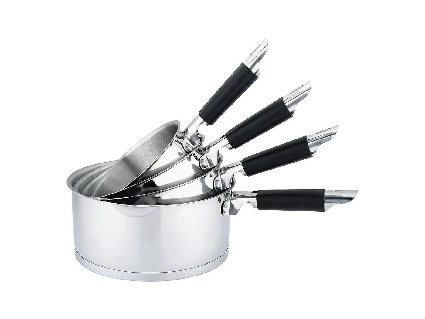 Set de 4 casseroles inox 14/16/18/20cm induction