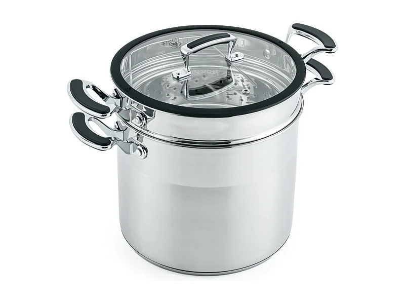 Cuit-pâtes inox 24cm multifonctions