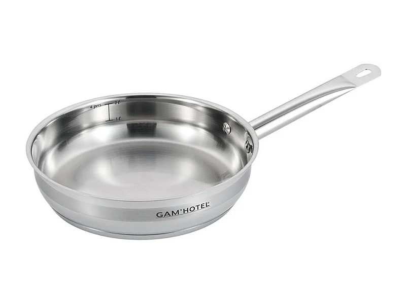 Poêle inox 24x5,5cm induction