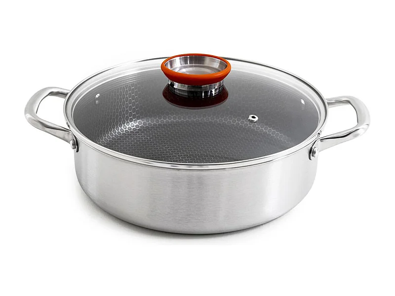 Sautoir 28cm triplex avec couvercle - "Black Cube"