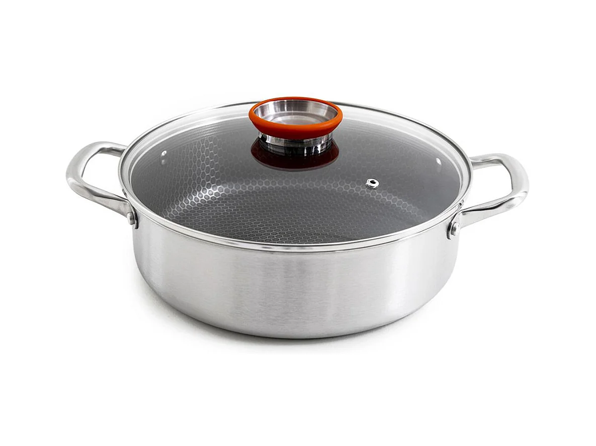 Sautoir 28cm triplex avec couvercle - "Black Cube"