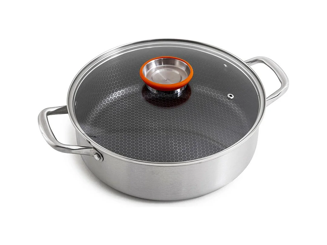 Sautoir 28cm triplex avec couvercle - "Black Cube"