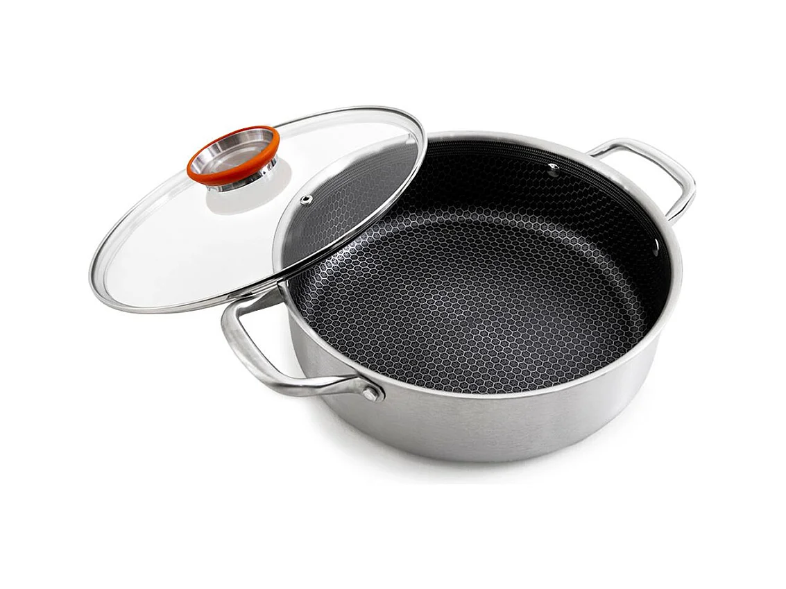 Sautoir 28cm triplex avec couvercle - "Black Cube"