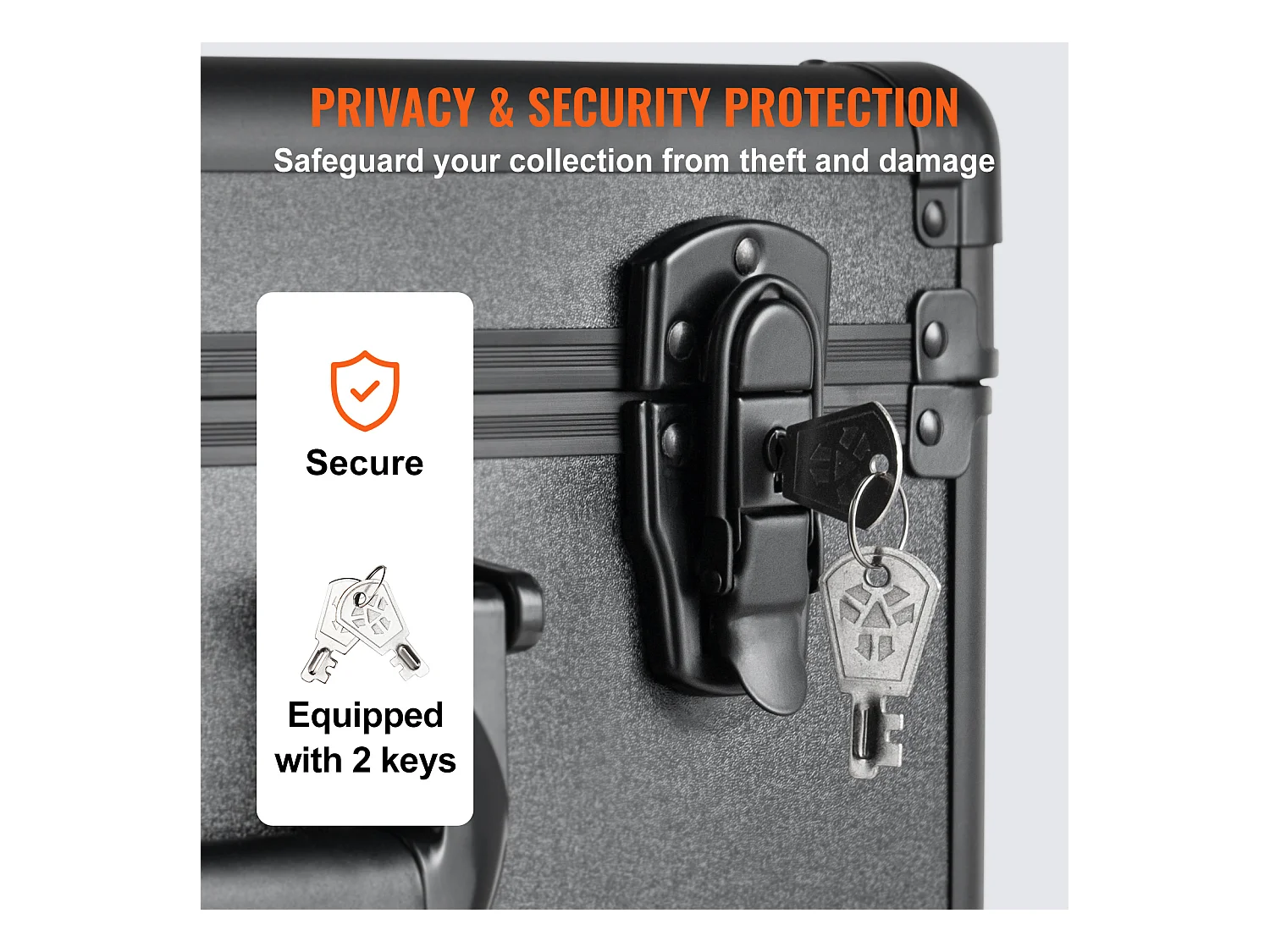 Boîte de Rangement, SucceBuy Boîte de Rangement pour Cartes de Sport 108 PSA, 4 Emplacements, avec Serrure à Clé