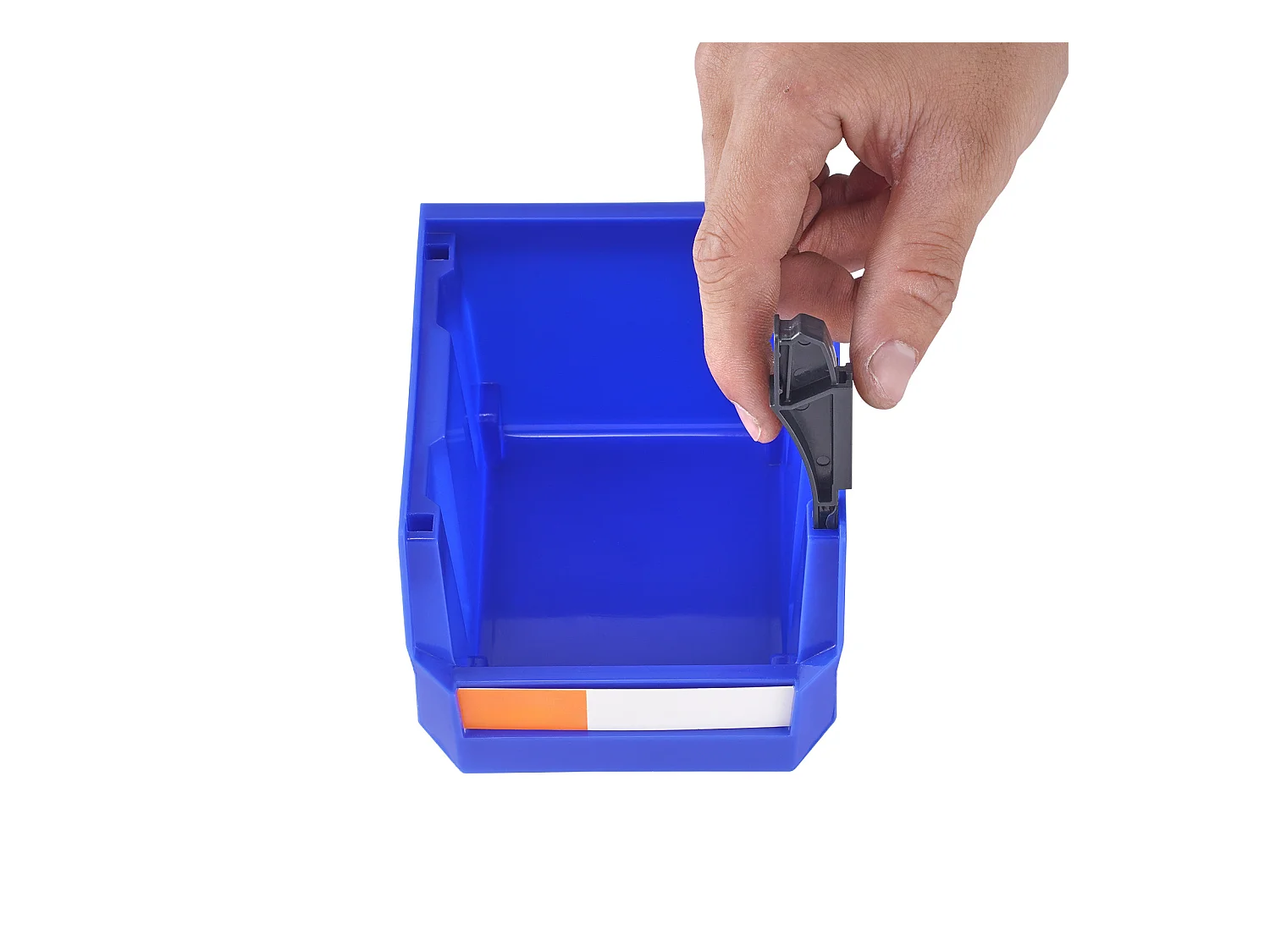 Boîtes Rangement, SucceBuy Lot de 24 Bacs de Rangement Empilables à Suspendre, Organisateur en Plastique, Bleu/Rouge