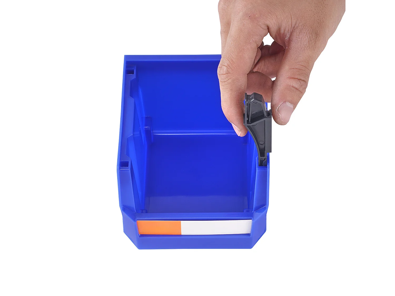 Boîtes Rangement, SucceBuy Lot de 24 Bacs de Rangement Empilables à Suspendre, Organisateur en Plastique, Bleu/Rouge