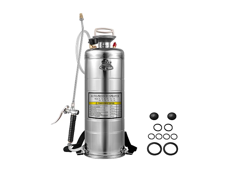 Pulvérisateur, SucceBuy Pulvérisateur à Pompe Manuelle en Acier Inoxydable de 13 L pour Usage Industriel